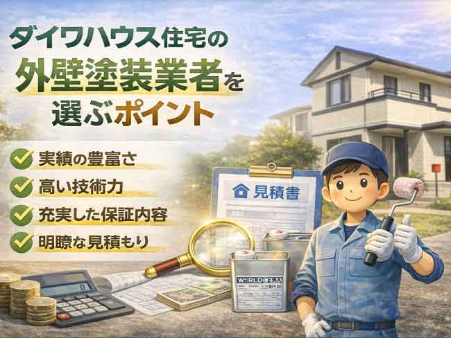 ダイワハウス住宅の外壁塗装業者を選ぶポイント