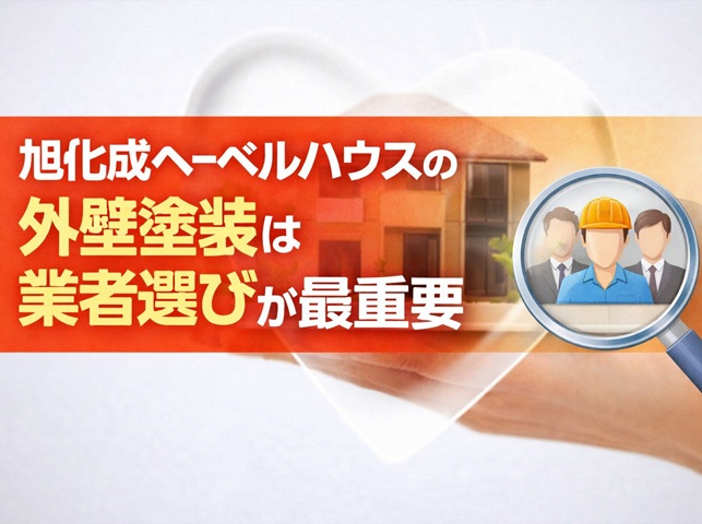 旭化成へーベルハウスの外壁塗装は業者選びが最重要
