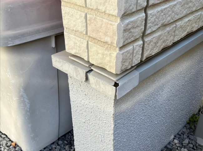 土台水切りコーナーの補修