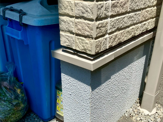 土台水切りコーナーの補修