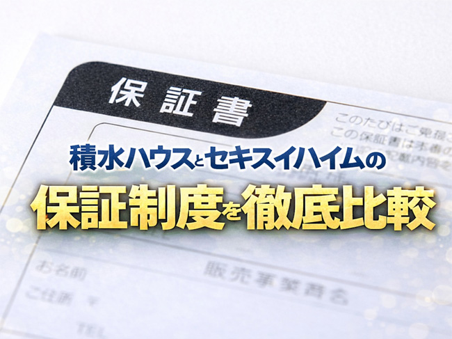 積水ハウス・セキスイハイムの保証制度を徹底比較
