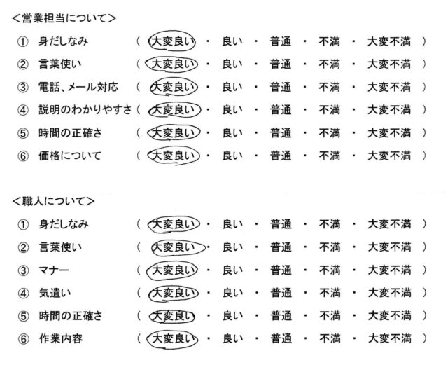 裾野市 M様の声の評価