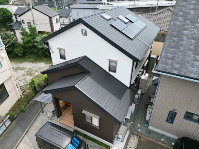 静岡県東部で外壁塗装と屋根塗装を同時に施工した住宅